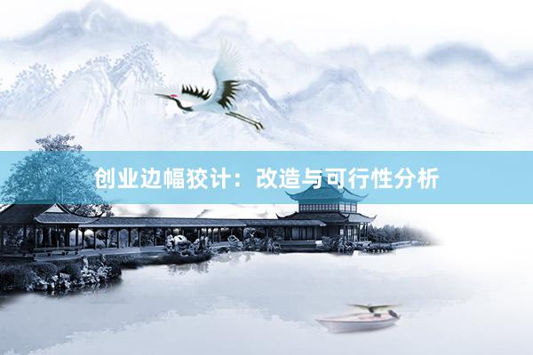 创业边幅狡计：改造与可行性分析